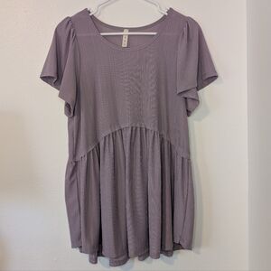 Lavender Babydoll Top
